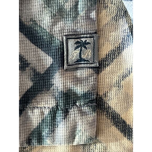 Tommy Bahama Silk Shirt Mens Large Blue Geometric Button Up Short Sleeve Casual - Picture 9 of 10